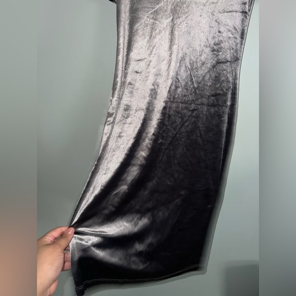 Zara Velvet Dress (brownish silver) - Picture 5 of 5